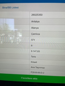 Alanya Çamlıca'da Satılık Tarla