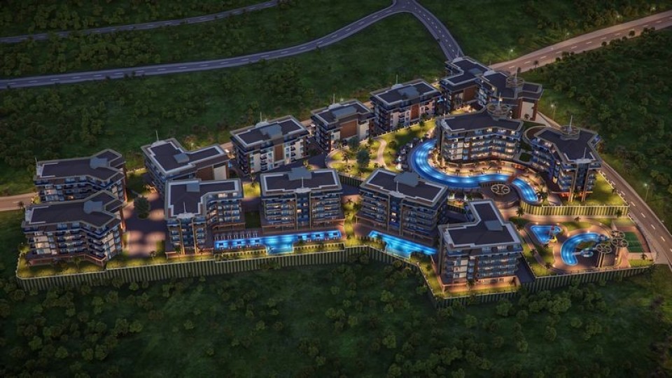 Alanya Kestel mah Satılık 1+1 Havuzlu Yeni Daire